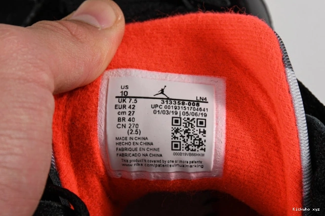 Patent Retro Air Jordan 313358-006 7 Black 0603
